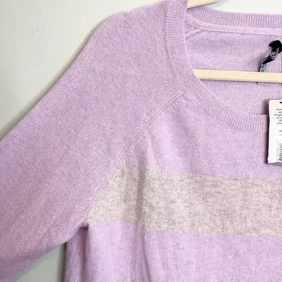 Apt 9 Cashmere Lavender Lilac Sweater long sleeve nwt women’s size L - Picture 8 of 8
